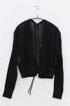 OUDE WAAG striped strip knitted cardigan OW-23SS-KT08 black